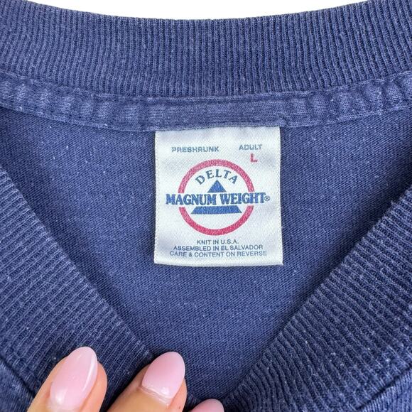 Vintage Nintendo Who Are You? Shirt Super Smash Bros Gamer Rare Navy Large - Picture 5 of 6